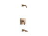 KOHLER K-TLS23502-4 Parallel Rite-Temp bath and shower trim kit, without showerhead, vibrant brushed bronze