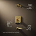 3/4 view of product with dimensions