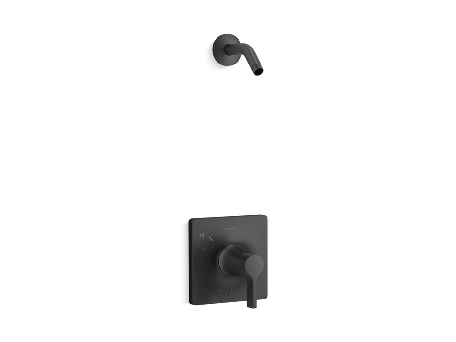 KOHLER K-TLS28128-4 Venza Rite-Temp shower trim kit, without showerhead, matte black
