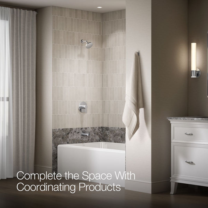 KOHLER K-TLS35322-4 Elate Rite-Temp bath and shower trim kit, without showerhead, polished chrome - view 4