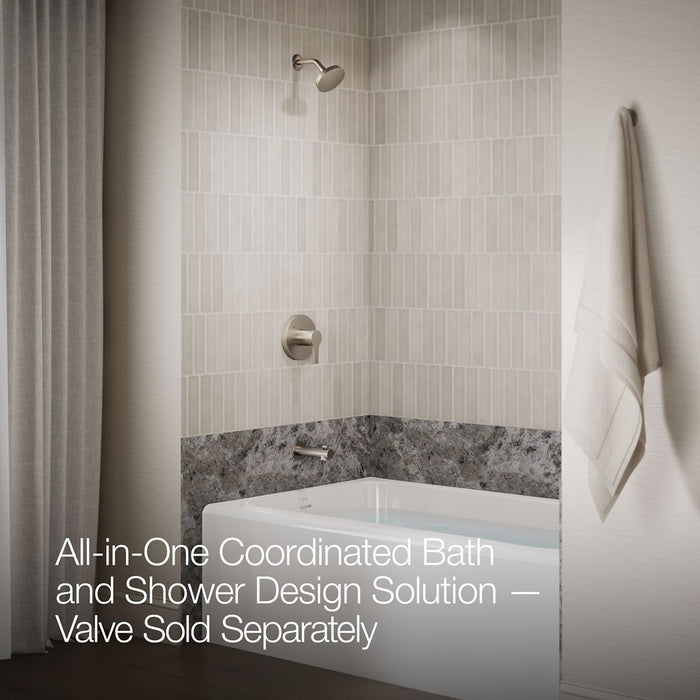 KOHLER K-TLS35322-4 Elate Rite-Temp bath and shower trim kit, without showerhead, vibrant brushed nickel - view 4