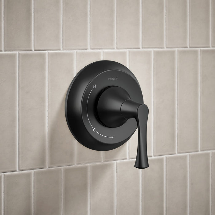 KOHLER K-TLS35938-4 Buckley Rite-Temp shower trim kit, without showerhead, matte black - view 2