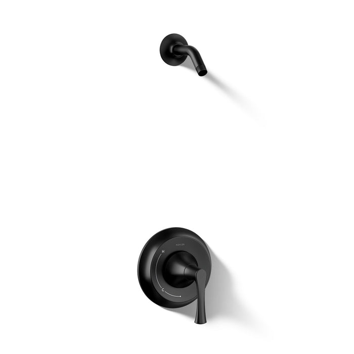 KOHLER K-TLS35938-4 Buckley Rite-Temp shower trim kit, without showerhead, matte black - view 4