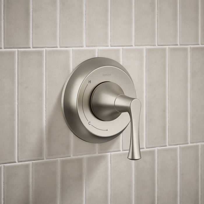 KOHLER K-TLS35938-4 Buckley Rite-Temp shower trim kit, without showerhead, vibrant brushed nickel - view 2