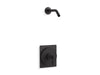 KOHLER K-TLS38264-4 Castia Rite-Temp® Shower Trim Kit, Without Showerhead, Matte Black - 3/4 view of product