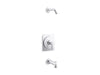 KOHLER K-TLS38265-4 Castia Rite-Temp® Bath and Shower Trim Kit, Without Showerhead, Polished Chrome - 3/4 view of product