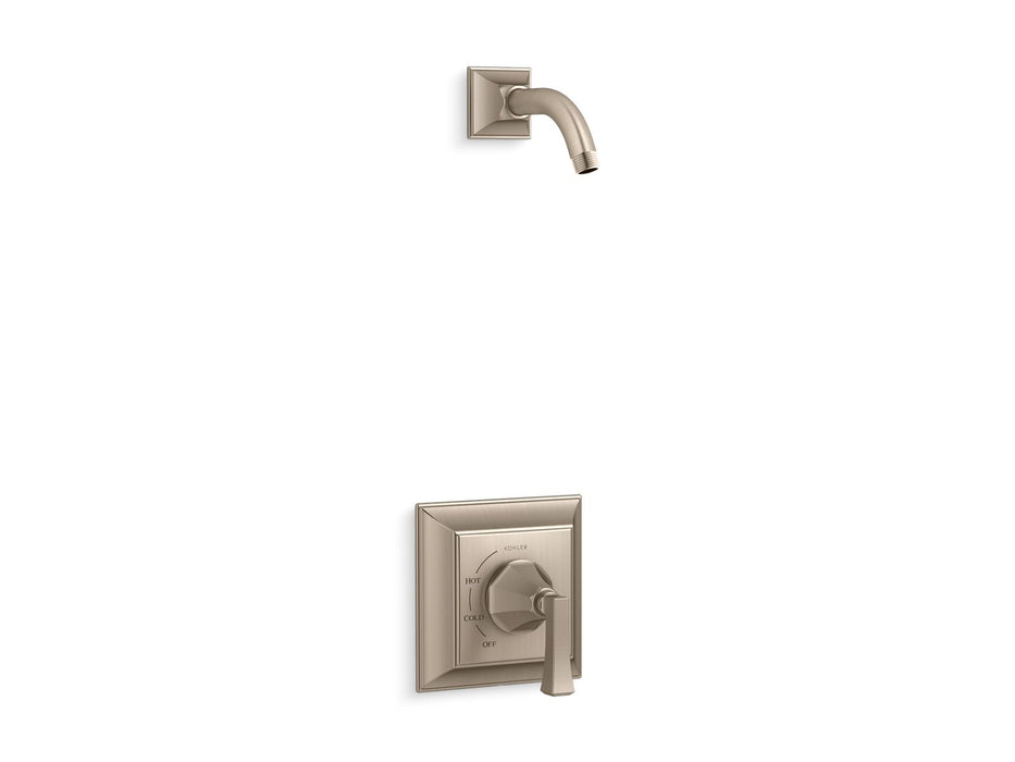 KOHLER K-TLS462-4V Memoirs Rite-Temp shower trim kit, without showerhead, vibrant brushed bronze