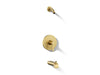 KOHLER K-TLS97074-4 Pitch Rite-Temp bath and shower trim kit, without showerhead, vibrant brushed moderne brass