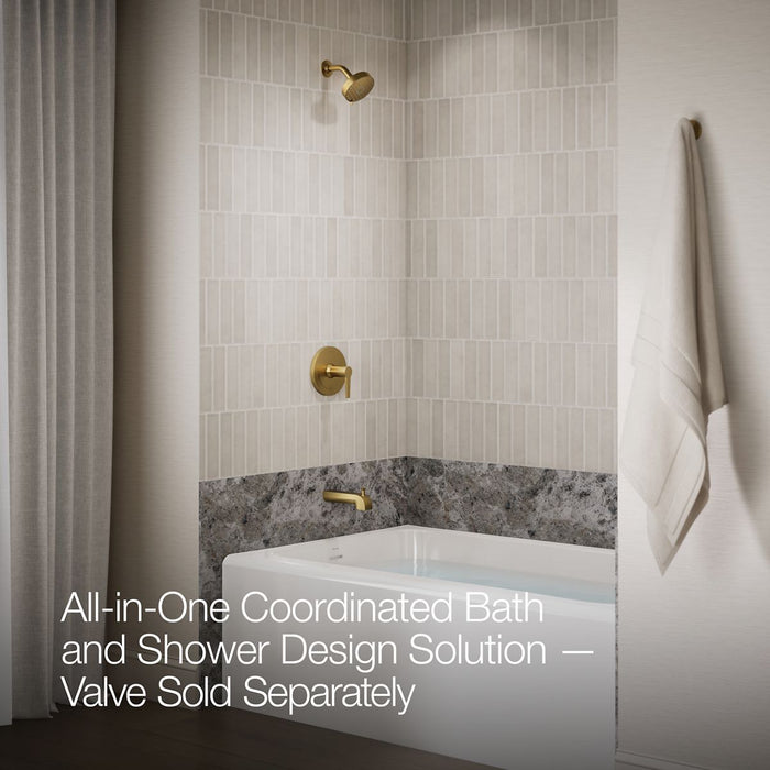 KOHLER K-TLS97074-4 Pitch Rite-Temp bath and shower trim kit, without showerhead, vibrant brushed moderne brass - view 4