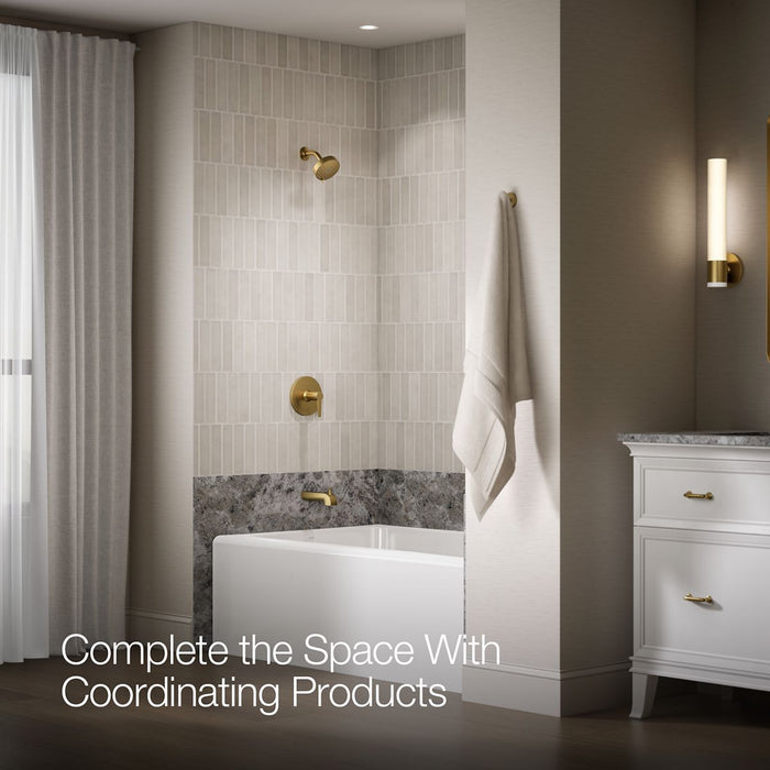 KOHLER K-TLS97074-4 Pitch Rite-Temp bath and shower trim kit, without showerhead, vibrant brushed moderne brass - view 5