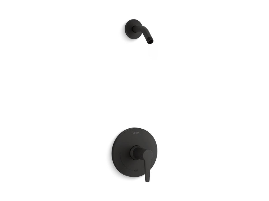 KOHLER K-TLS97077-4 Pitch Rite-Temp shower trim kit, without showerhead, matte black