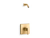 KOHLER K-TLS99764-4 Honesty Rite-Temp shower trim kit, without showerhead, vibrant brushed moderne brass