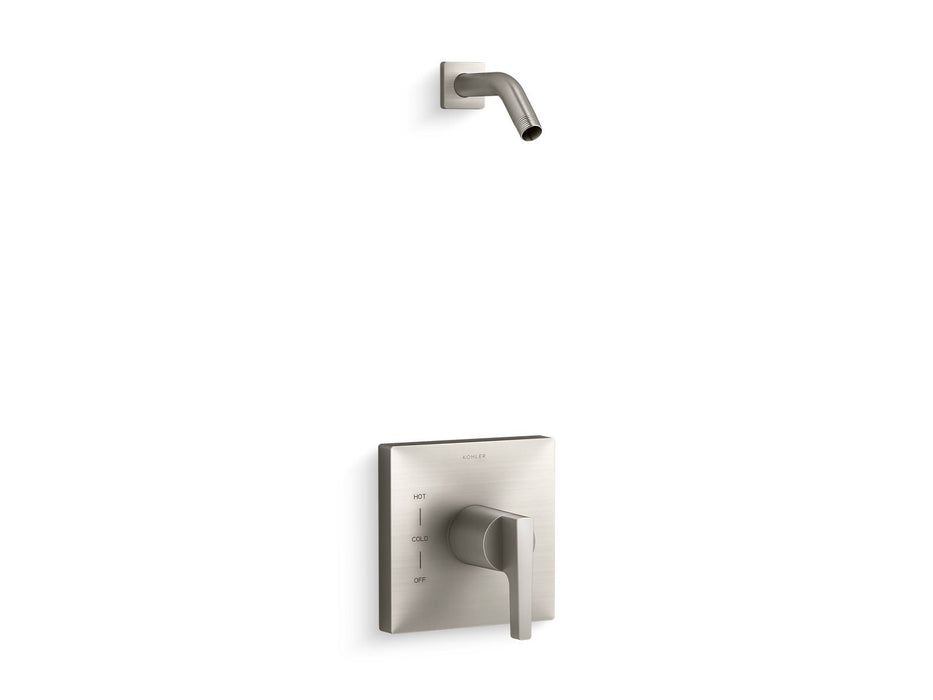 KOHLER K-TLS99764-4 Honesty Rite-Temp shower trim kit, without showerhead, vibrant brushed nickel