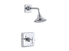 KOHLER K-TS13134-3A Pinstripe Rite-Temp shower trim kit with cross handle, 2.5 gpm, polished chrome