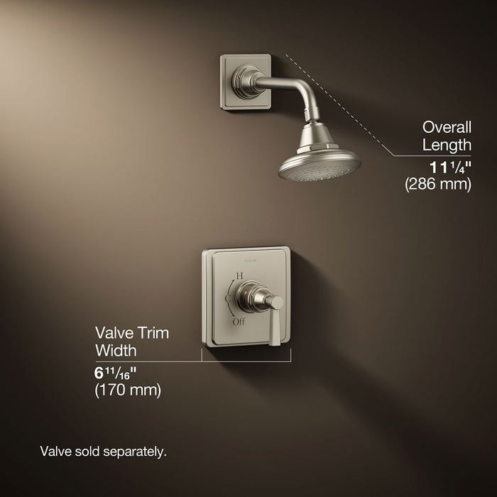 3/4 view of product with dimensions