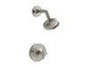 KOHLER K-TS14422-3 Purist Rite-Temp shower trim kit with cross handle, 2.5 gpm, vibrant brushed nickel