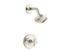 KOHLER K-TS14422-3 Purist Rite-Temp shower trim kit with cross handle, 2.5 gpm, vibrant polished nickel