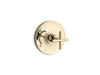 KOHLER K-TS14423-3 Purist Rite-Temp valve trim with cross handle, vibrant french gold