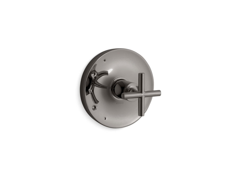 KOHLER K-TS14423-3 Purist Rite-Temp valve trim with cross handle, vibrant titanium