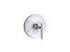 KOHLER K-TS14423-4 Purist Rite-Temp valve trim with lever handle, polished chrome
