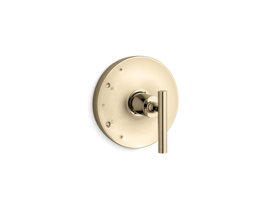 KOHLER K-TS14423-4 Purist Rite-Temp valve trim with lever handle, vibrant french gold