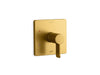 KOHLER K-TS23501-4 Parallel Rite-Temp shower valve trim, vibrant brushed moderne brass