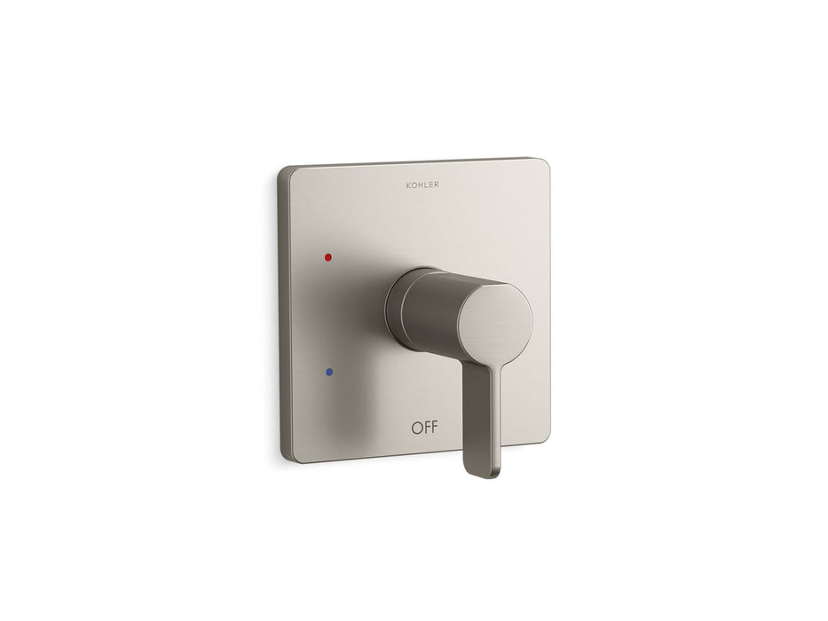 KOHLER K-TS23501-4 Parallel Rite-Temp shower valve trim, vibrant brushed nickel