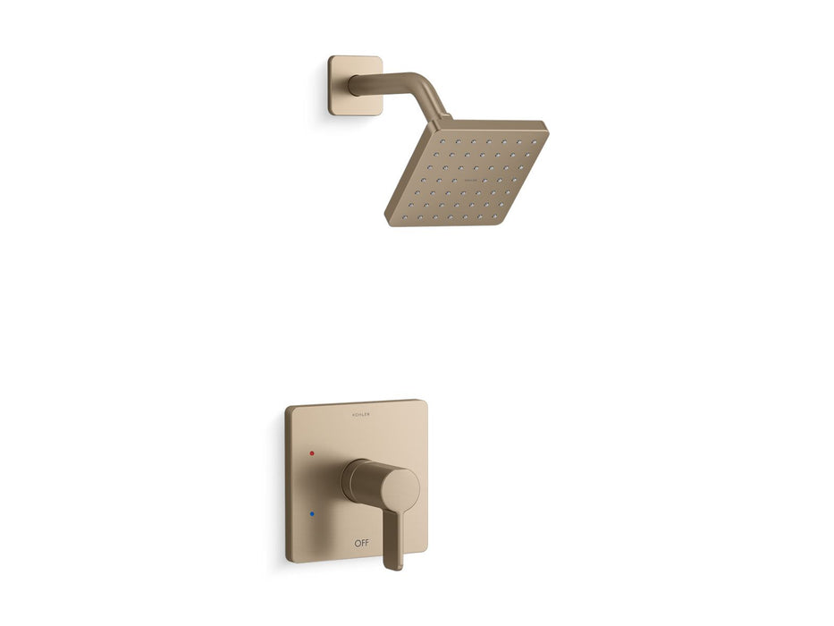 KOHLER K-TS23503-4G Parallel Rite-Temp shower trim kit,1.75 gpm, vibrant brushed bronze