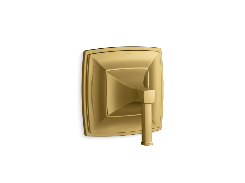 KOHLER K-TS23952-4 Riff Rite-Temp valve trim, vibrant brushed moderne brass