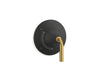 KOHLER K-TS23954-4 Tone Rite-Temp valve trim, matte black with brushed moderne brass