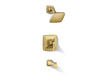 KOHLER K-TS27403-4G Riff Rite-Temp bath and shower trim kit, 1.75 gpm, vibrant brushed moderne brass