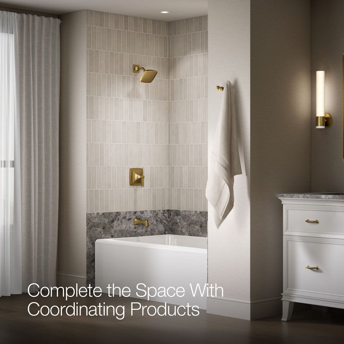 KOHLER K-TS27403-4G Riff Rite-Temp bath and shower trim kit, 1.75 gpm, vibrant brushed moderne brass - view 5