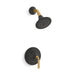 KOHLER K-TS27420-4 Tone Rite-Temp shower trim kit, 2.5 gpm, matte black with brushed moderne brass