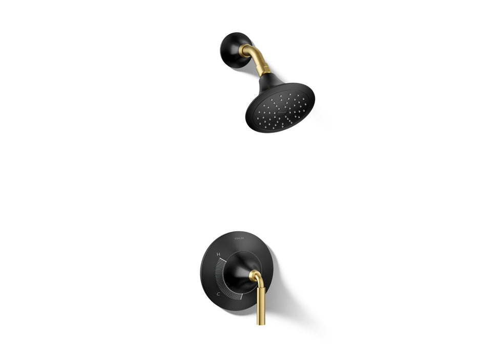 KOHLER K-TS27420-4G Tone Rite-Temp shower trim kit, 1.75 gpm, matte black with moderne brass