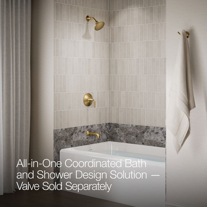 KOHLER K-TS27421-4G Tone Rite-Temp bath and shower trim kit, 1.75 gpm, vibrant brushed moderne brass - view 5