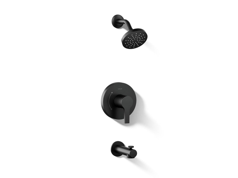 KOHLER K-TS35322-4H Elate Rite-Temp bath and shower trim kit, 1.5 gpm, matte black