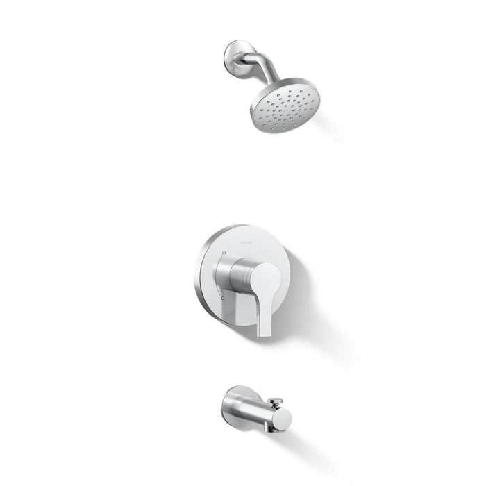KOHLER K-TS35322-4H Elate Rite-Temp bath and shower trim kit, 1.5 gpm, polished chrome - view 5