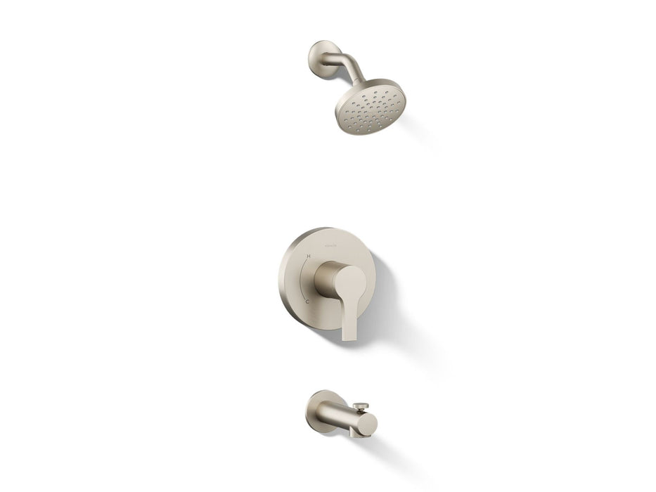 KOHLER K-TS35322-4H Elate Rite-Temp bath and shower trim kit, 1.5 gpm, vibrant brushed nickel