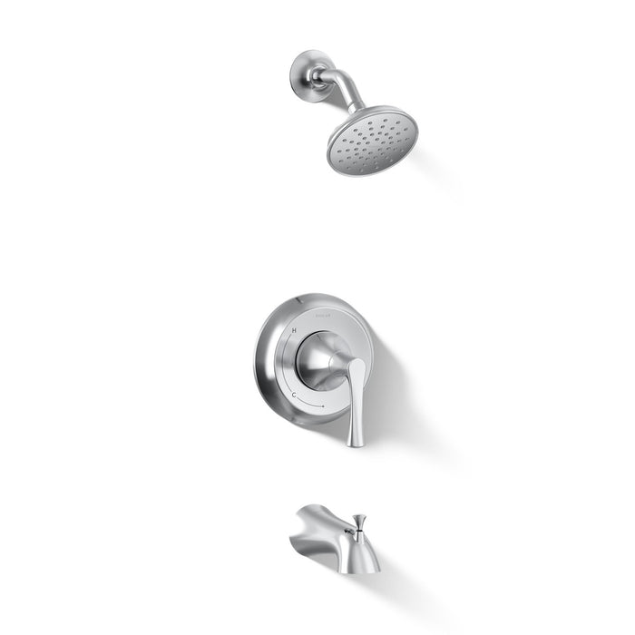 KOHLER K-TS35937-4H Buckley Rite-Temp bath and shower trim kit, 1.5 gpm, polished chrome - view 3
