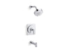 KOHLER K-TS38265-4Y Castia Rite-Temp® Bath and Shower Trim Kit, 2.5 GPM, Polished Chrome - 3/4 view of product