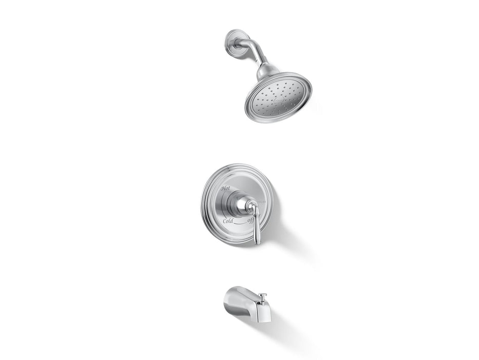 KOHLER K-TS395-4SG Devonshire Rite-Temp bath and shower trim kit, 1.75 gpm, slip-fit spout, polished chrome