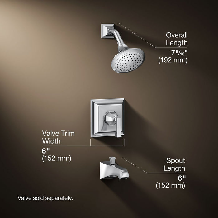 3/4 view of product with dimensions
