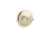 KOHLER K-TS72767-3 Artifacts Rite-Temp valve trim with cross handle, vibrant french gold