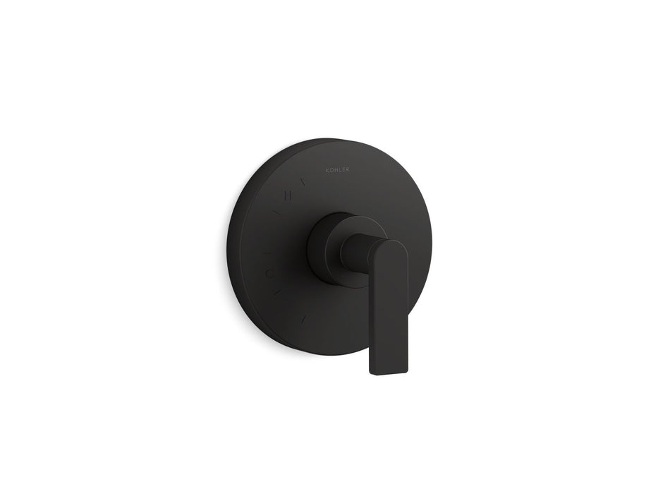 KOHLER K-TS73115-4 Composed Rite-Temp valve trim with lever handle, matte black