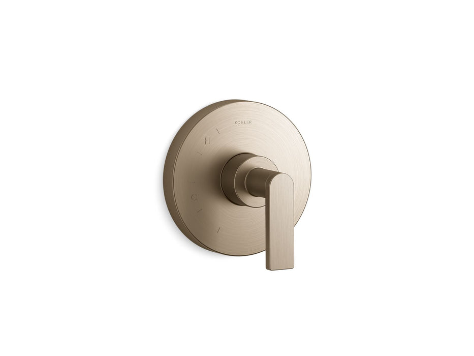 KOHLER K-TS73115-4 Composed Rite-Temp valve trim with lever handle, vibrant brushed bronze