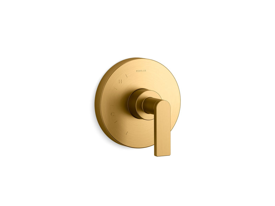 KOHLER K-TS73115-4 Composed Rite-Temp valve trim with lever handle, vibrant brushed moderne brass