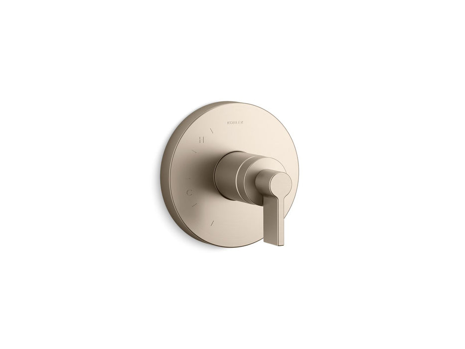 KOHLER K-TS78015-4 Components Rite-Temp valve trim with Lever handle, vibrant brushed bronze