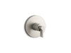 KOHLER K-TS78015-4 Components Rite-Temp valve trim with Lever handle, vibrant brushed nickel