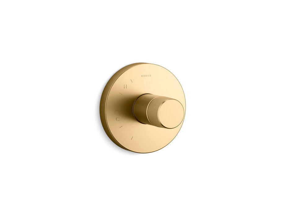 KOHLER K-TS78015-8 Components Rite-Temp valve trim with Oyl handle, vibrant brushed moderne brass