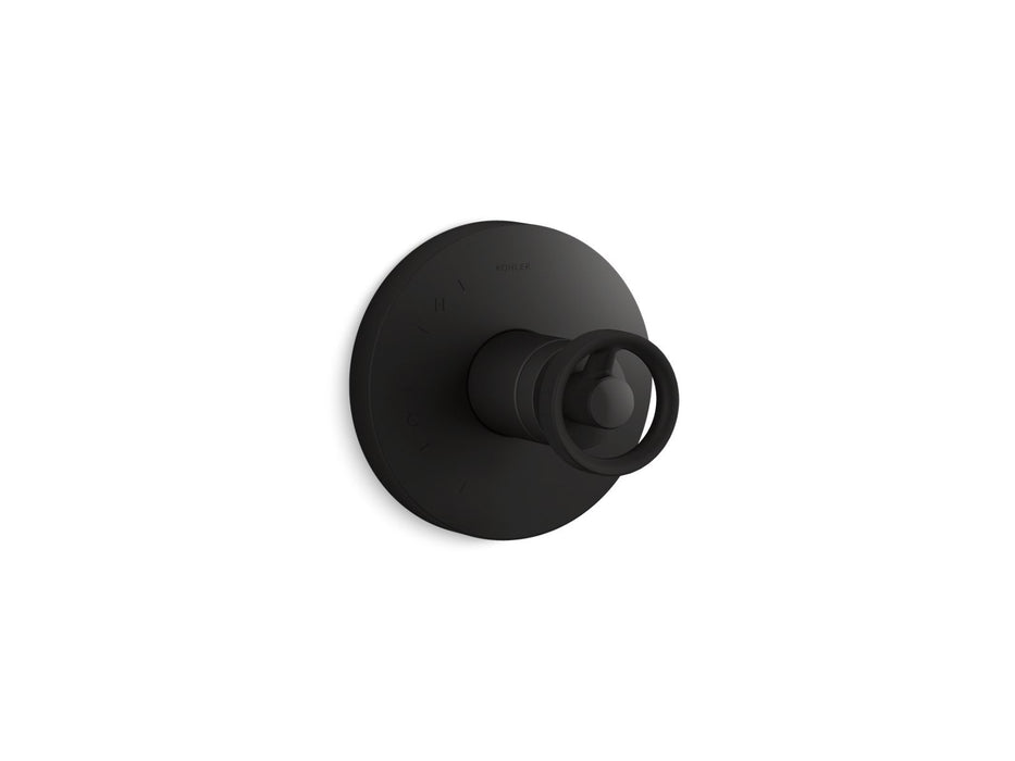 KOHLER K-TS78015-9 Components Rite-Temp valve trim with Industrial handle, matte black